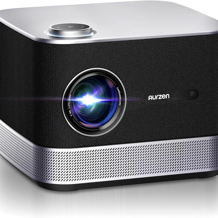 Projector with Official Netflix 3D Dolby Audio, AURZEN Boom 3 Projector 4K Autofocus/Keystone Correction Projector, HDR 10 60Hz WiFi6 Bluetooth, 1080P Full HD Projector Home Theater, Video LED Smart Projector Outdoor