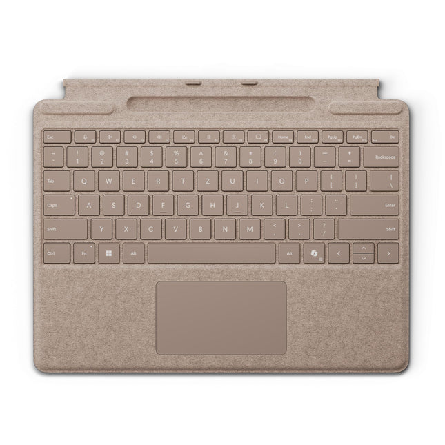 Microsoft Surface Pro klaviatuur pliiatsihoidjaga | Liivaroheline | QWERTZ | Ühildub Surface Pro Copilot+ PC (11. väljaanne), Surface Pro 9 ja Surface Pro 8-ga