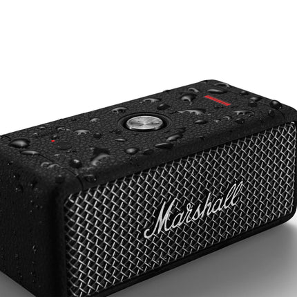 Marshall Emberton II Portable Bluetooth Speaker, Wireless, Pairable, IP67 Dust and Water Resistant, Over 30 Hours Playtime, Fast Charging, Indoor and Outdoor Speaker - Black and Steel
