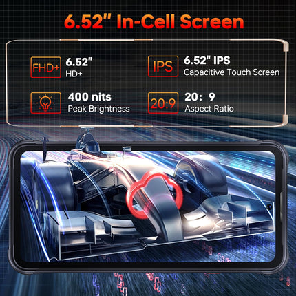 CUBOT Kingkong 8 (2024) Android 13-10600mAh, 12GB+256GB lepinguta õuetelefon, 6,52-tolline sisseehitatud ekraan, 5000LM LED-taskulambiga, 48MP kaamera, IP68/69K/kahe SIM-kaardi pesa/NFC/GPS