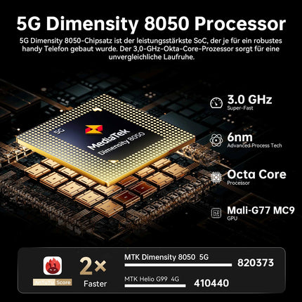 OUKITEL WP30 Pro Outdoor Mobile Phone 5G - 24+512GB Dimensity 8050 Outdoor Smartphone Without Contract, 11000mAh/120W, 108MP+20MP Night Vision, 6.78" FHD+ 120Hz Dual Display, IP68 Android 13, WiFi 6, NFC
