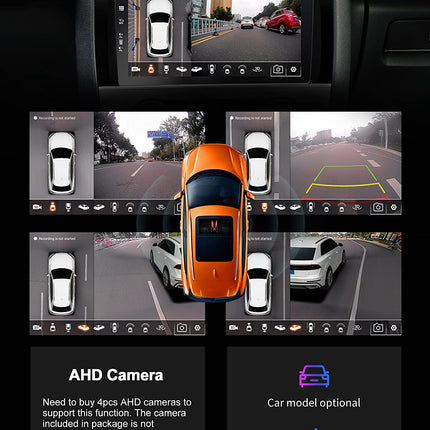 SXAUTO Android 14-6G+128G - IPS autoraadio sobib Mazda 2-le (2007-2012) - sisseehitatud Carplay/Android Auto/DSP - LED-kaamera + mikrofon - DAB roolil juhtimine kiire käivitusega 360-kaamera WiFi AHD - 2 DIN 9-tolline