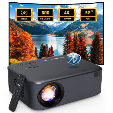 【Elektriline teravustamine/Keystone】 Toetatud 4K nutiprojektor, 26000L projektor WiFi Bluetooth sisseehitatud kõlaritega, AKATUO 300" kodukino projektori lakke kinnitatav nutitelefoni/HDMI/USB/TV-pulga jaoks