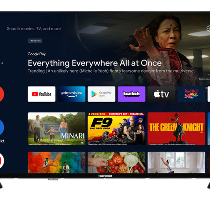 Telefunken Android TV 43-tolline televiisor (4K UHD nutiteler, HDR Dolby Vision, kolmekordne tuuner, Dolby Atmos) XU43AN751S