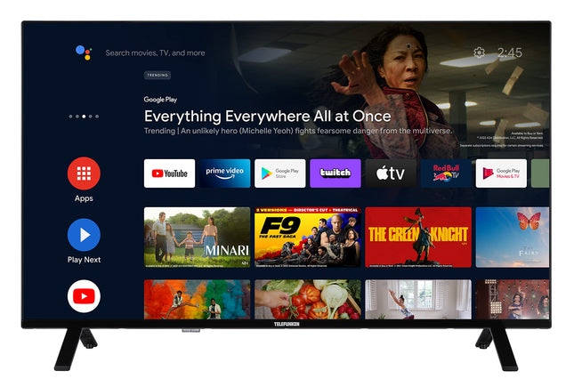 Telefunken Android TV 43-tolline televiisor (4K UHD nutiteler, HDR Dolby Vision, kolmekordne tuuner, Dolby Atmos) XU43AN751S