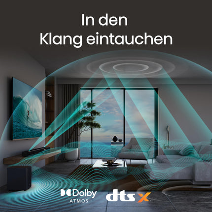 Hisense AX5125H 5.1.2 heliriba juhtmevaba subwooferiga ja tagumiste kõlaritega, 500W, Dolby Digital Plus, Dolby Atmos, Bluetooth, HDMI eARC/optiline/AUX/USB, must (2024)