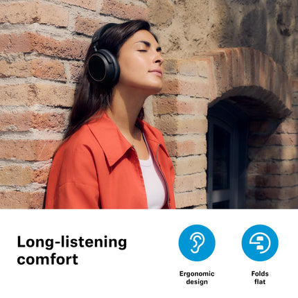 Sennheiser ACCENTUM Special Edition - ACCENTUM Bluetooth-kõrvaklapid ja BTD 600 Bluetooth-adapter - 50 tundi aku tööiga, hübriid-ANC-tehnoloogia, adapteriga USB-A/USB-C - must/vask