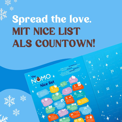 NOMO Mixed Mini Bars Advent Calendar 2024-320g - Allergen-free Christmas - Lactose-free, Gluten-free, Nut-free, Egg-free - Rainforest Alliance Certified - 100% Vegan