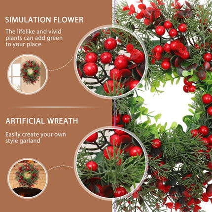Christmas wreath door wreath berry wreath fir wreath wall wreath: berries Advent wreath berry garland window wreath artificial wreath door sign Christmas decoration living room wall decoration country house decoration