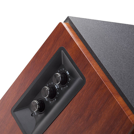 Edifier R1700BT kõlarikomplekt, 2 riiulikõlarit, analoog- ja digitaalühendused, Bluetooth, puidust korpus, puidust ühenduskaablid, kaugjuhtimispult