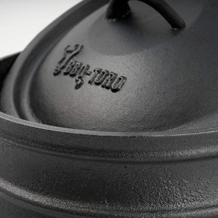 BBQ-Toro Potjie | Cast iron cauldron Potjie #3, approx. 8 liters | Cast iron cooking pot without feet | South African Dutch oven | Cooking pot for open fire, cast iron casserole with lid | Meat pot