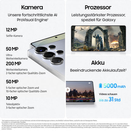 Samsung Galaxy S25 Ultra AI Smartphone with Galaxy AI, Unlocked, Android Phone, 12 GB RAM, 512 GB Storage, 200 MP Camera, Titanium Black, 3-Year Warranty [Exclusively on Amazon]