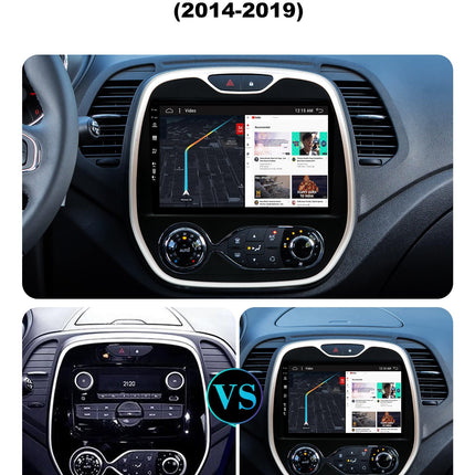 SXAUTO - 6G+128G - Android 14 IPS autoraadio Renault Kaptur Capturile (2014-2019) - sisseehitatud Carplay/Android Auto/DSP - LED-kaamera + mikrofon - DAB roolil juhtimine Fast-Boot 360-CAM - 2 DIN 9-tolline