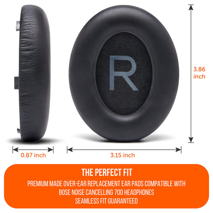 WC Wicked Cushions Upgraded Replacement Ear Pads for Bose 700 Noise Cancelling Headphones (NC700) – Softer PU Leather, Luxurious Memory Foam, Extra Thickness, Extra Durable | Black