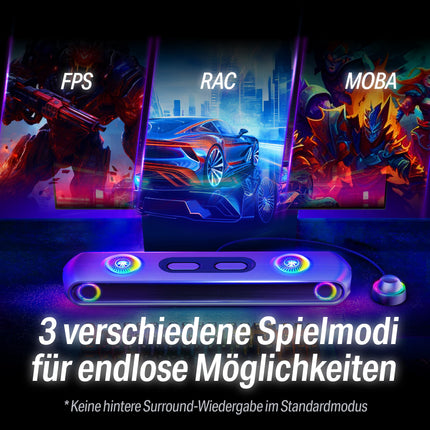 OXS Thunder Pro+ mängurikõlar juhtmevaba kaelakõlariga, 7.1.2 Dolby Atmos ruumilise heli süsteem, integreeritud bassikõlar, rakenduste kohandamine, RGB-efektid, 3 professionaalset mängurirežiimi