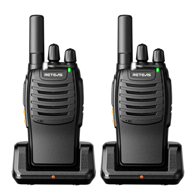 Retevis H777 raadiosaatja, PMR-raadiokomplekt, litsentsivaba kahesuunaline raadio, C-tüüpi ja USB-laadimisjaam, LED-tulega pihuraadio ja hädaolukorra hoiatustega perele, telkimiseks (2)