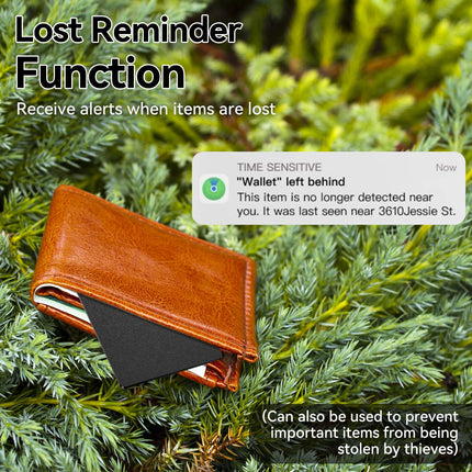 Olycism Wallet Tracker Bluetooth (IOS Only) Key Finder for Wallet Card Backpack Supports Wireless Charging Suitcase Tracker with 98 Feet Search Range IPX8 Waterproof