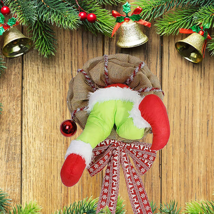 Christmas decoration Santa Claus, Christmas wreath decorations, Christmas wreath Grinch wreath, Christmas thief wreath, Christmas tree decorations, garlands home accessories decoration