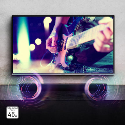 Panasonic SC-HTB150 heliriba (juhtmevaba ja juhtmega, juhtmevaba subwooferiga, 2.1 kanaliga, heliriba kõlariga, 100 W, bassrefleks, HDMI), must