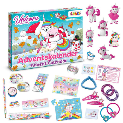 CRAZE UNICORN - Unicorn Advent Calendar for Kids, Toy Christmas Calendar for Girls with Unicorn Toys &amp; Accessories