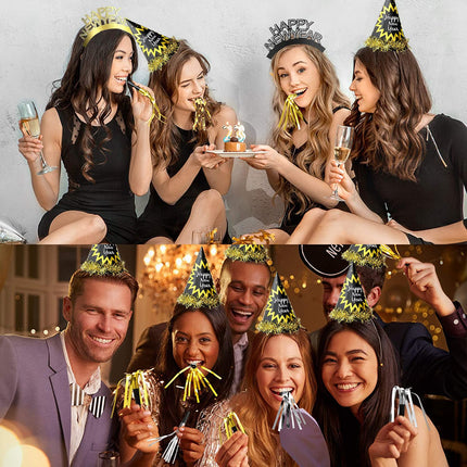 New Year's Eve decoration 2025 New Year's Party Decoration Set, New Year's Party Hats New Year's Eve Headband New Year's Party Horns New Year's Eve Balloons for Children New Year's Eve Decoration 2025 New Year's Party Accessories