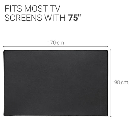 kwmobile 75" TV Cover - Indoor TV Screen Protector Cover - TV Screen Dust Cover - Black