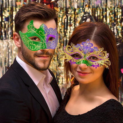 MYSEUNI karnevalimask naistele ja meestele, Veneetsia karnevalimask, läikivate kividega mask, peomaski komplekt, Mardi Gras