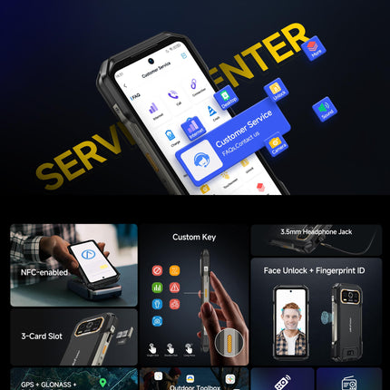 Ulefone Armor 27T Pro Outdoor Smartphone 5G Android 14 Mobile Phone 24GB + 256GB/SD-2TB 10600mAh Battery, 6.78 inch FHD+ 120Hz with Thermal Imaging Camera, 64MP + 50MP Camera, Supports 33W Fast Charging GPS/NFC/OTG