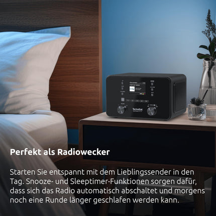 TechniSat DIGITRADIO 550 IR - Stereo internetiraadio (DAB+, FM, Wi-Fi, Bluetooth, rakenduse juhtimine, äratuskell), must