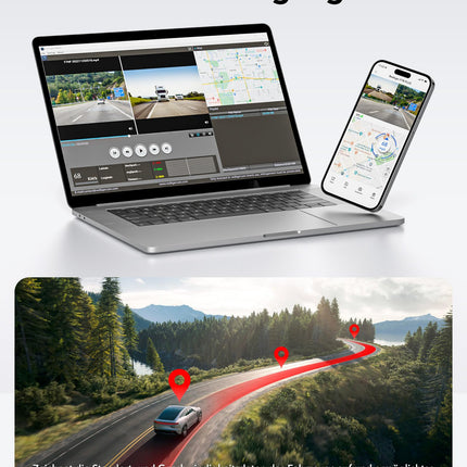 REDTIGER auto armatuurlaua kaamera esi- ja tagaosa 4K/2.5K GPS-i ja WiFi-ga, auto armatuurlaua kaamera 3.18" IPS ekraan, tasuta 32GB mälukaart, öönägemine, tsükkelsalvestus, 170° lainurk WDR, toetab maksimaalselt 256 GB (F7NP)