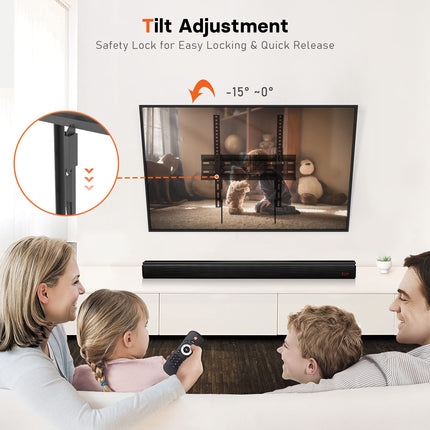 Redbat üliõhuke seinakinnitus 23–55-tollistele LCD LED-plasmateleritele, madala profiiliga kallutatav telerikinnitus kuni 45 kg, max VESA 400x400 mm, komplektis kaablisidemed