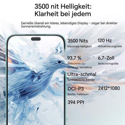 HONOR 400 Lite nutitelefon 5G kahe SIM-kaardiga NFC, 256 GB/8 GB muutmälu, lukustamata Android-telefon ilma lepinguta (108 MP tehisintellektiga kaameranupuga, 6,7-tolline ekraan, 5230 mAh, Android 15) sametmust