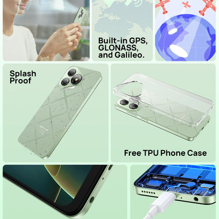Ulefone Note 19 nutitelefon ilma lepinguta Android 14 nutitelefon 6,56" HD+ ekraan, 6GB+64GB/512GB lukustamata mobiiltelefonid, 8MP kaamera, 5000mAh, 4G kahe SIM-kaardiga odav mobiiltelefon/Face ID/GPS, 2-aastane garantii