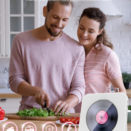 Greadio kaasaskantav CD-mängija Bluetooth 5.0-ga, CD-muusikamängija puldiga, HiFi heli kõlar, tolmukate, LED-ekraan, FM-raadio, toetab AUX/USB-d, kõrvaklapipesa kingituseks, koduseks kasutamiseks