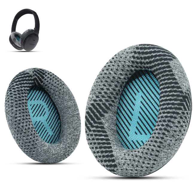 Professional Bose Headphone Replacement Ear Pads, Fits Bose QuietComfort 35 ii / QC35 /QC25 /QC2 /QC15 /Ae2i /Ae2w /SoundTrue &amp; SoundLink, Fabric &amp; M Emory Foam, by Krone Kalpasmos - Grey