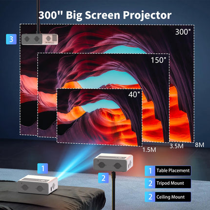 Nutikas projektor【Ametlik Netflix/elektriline teravustamine/automaatne trapetsikorrektsioon】 AKATUO kodukino projektor, natiivne 1080P, 4K tugi, WiFi6 Bluetooth, videoprojektori kuuldeaparaat telefoni/õue jaoks