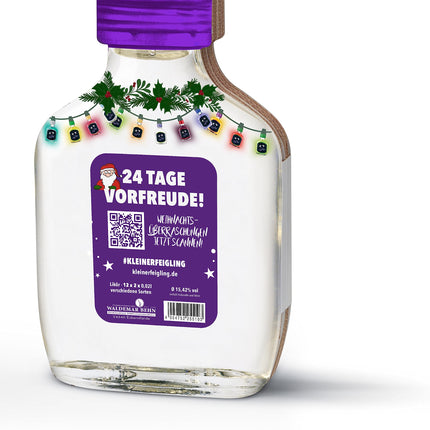Little Cowardi advendikalender (24 x 20 ml) – Ikoonilised viinašnapsid 12 variandis ja 5 eksklusiivses maitses – Jõuluhooajaks mõeldud vallatu ja puuviljane kinkekomplekt – 15% vol.