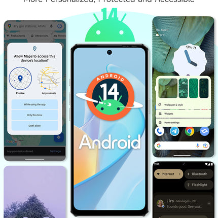 Ulefone Note 18 Pro lukustamata nutitelefon, 64MP + 50MP + 32MP kaamera, 12GB + 256GB / SD-2TB Android 14 nutitelefon 18W kiirlaadimisega, 6,78-tolline HD+, 5450mAh aku, 4G kahe SIM-kaardiga, Face ID/sõrmejäljelugeja/GPS/OTG/NFC, valge
