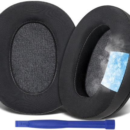 SOULWIT jahutusgeeliga vahetuskõrvapadjad Sony WH-XB910 XB910N Extra Bass mürasummutavatele kõrvaklappidele, Sony WHXB910N juhtmevabadele Bluetooth-peakomplektidele, jääsiidist kangaga padjad, suure tihedusega mürasummutusvaht
