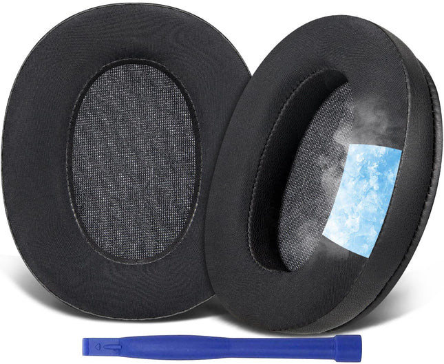 SOULWIT jahutusgeeliga vahetuskõrvapadjad Sony WH-XB910 XB910N Extra Bass mürasummutavatele kõrvaklappidele, Sony WHXB910N juhtmevabadele Bluetooth-peakomplektidele, jääsiidist kangaga padjad, suure tihedusega mürasummutusvaht
