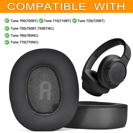 defean Cooling Gel Ear Pads Replacement Cushion Compatible with JBL Tune 700 (700BT)/710 (710BT)/720 (720BT)/750 (750BT,750BTNC)/760 (760NC)/770 (770NC) Headphones, High-Density Noise Isolating Foam