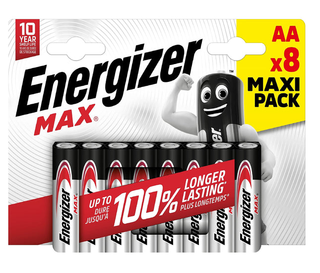 Energizer patarei Max Alkaline AA (Mignon/LR6 8 tk pakis)