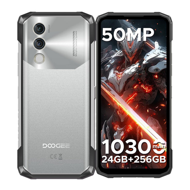 DOOGEE Blade 10 Power [2025] Outdoor Smartphone Ohne Vertrag Android 14, 24GB+256GB/TF 2TB Outdoor Handy 10300mAh/18W, 6.6'' HD+ baustellenhandy,50MP AI Kamera,3 Card Slot/IP68/69K/NFC/GPS/Face ID
