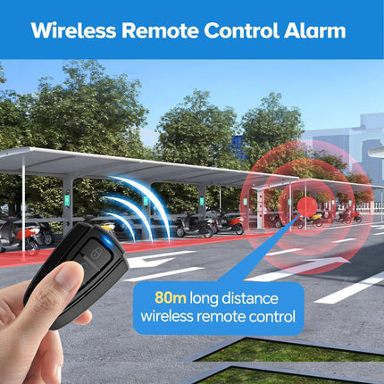 XIAOKOA sissemurdmisalarm, intelligentne alarm juhtmevaba kaugjuhtimispuldiga, veekindel intelligentne vibratsioonianduri alarm, sobib jalgrattale/mootorrattale/elektrisõidukile/tõukerattale