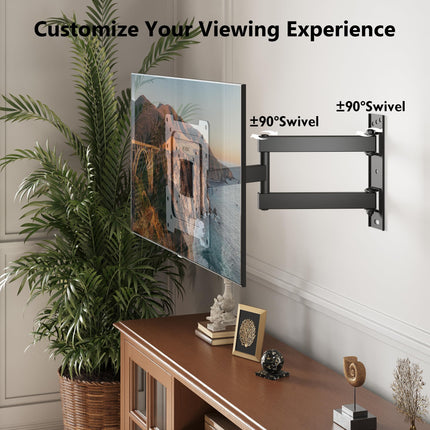 BONTEC TV seinakinnitus, pööratav ja kallutatav monitori seinakinnitus 13–43-tollistele LED/LCD/OLED-teleritele või monitoridele kuni 35 kg, max VESA 200x200 mm