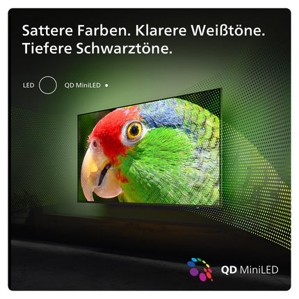 Philips Ambilight The Xtra 55PML9009 4K Quantum Dot MiniLED nutiteler - 55-tolline ekraan P5 Perfect Picture Engine Ultra HD, Titan OS, Dolby Vision ja Dolby Atmos Soundiga - antratsiithall