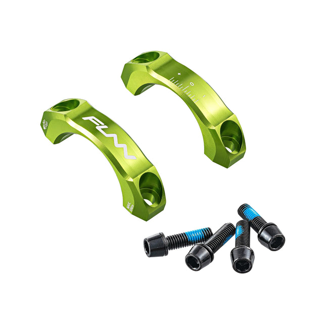 Funn Equalizer esiplaadid 31,8 mm - Esiplaadid sobivad nii 0 mm kui ka 10 mm tõusuga varrele (rohelised).