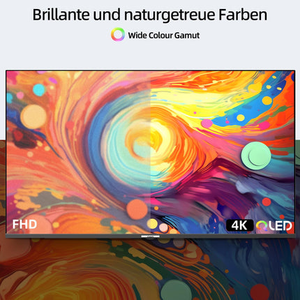 CHIQ 43-tolline QLED 4K nutiteler, Google Home, Netflix, Prime Video, WiFi, Bluetooth 5.0, Dolby Audio, Google Assistant, Chromecast, kolmekordne tuuner, 2024