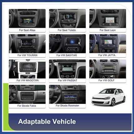 [2+64G] CAMECHO Android 13 autoraadio VW Golf 5, Golf 6, Skoda Polo, Passat Tiguan Touranile koos Carplay/Android Auto/Mirrorlinkiga, 7-tolline mahtuvuslik puuteekraan, toetab WiFi, GPS, FM, Bluetooth EQ