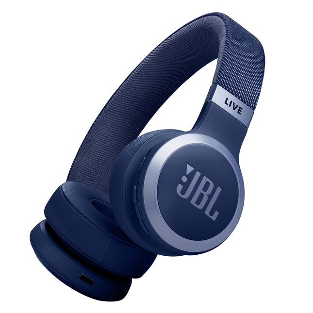 JBL Live 670 NC – Bluetooth-kõrvaklapid adaptiivse mürasummutusega – Juhtmevabad kõrvaklapid JBL Signature Sound ja häälassistendiga – Pikaajaline muusikaelamus kuni 65 tundi – Sinine